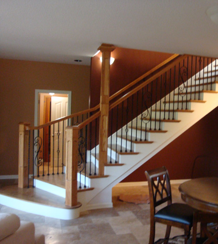 A new grand staircase to show design build luxury stair builders