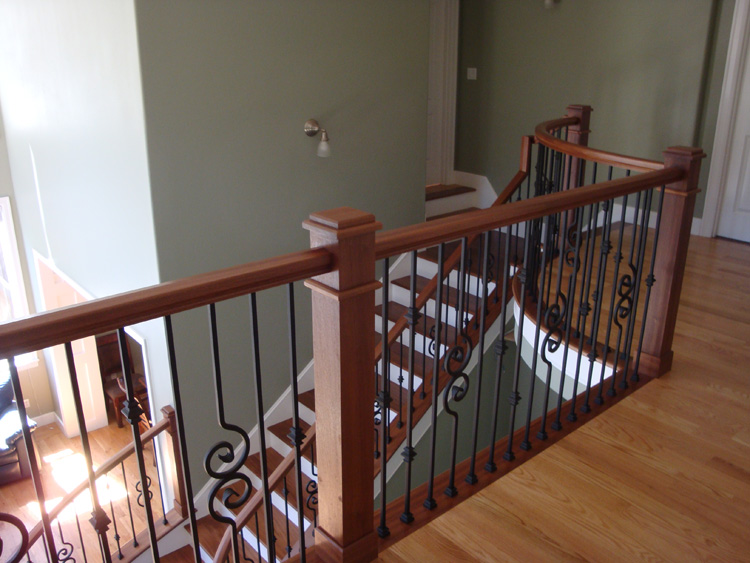 AFTER: Finished curved staircase at the Camas home.
