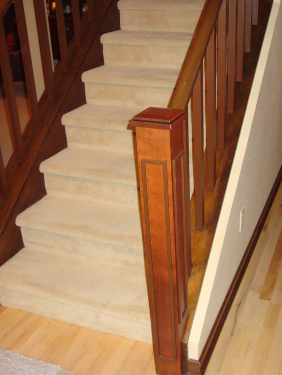 BEFORE: Original staircase before the remodel at the Vancouver home.