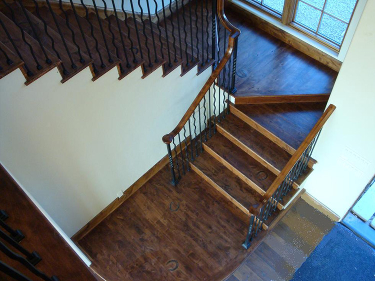 AFTER: Additional view of the horseshoe tread inlays at the Mt. Pleasant home.