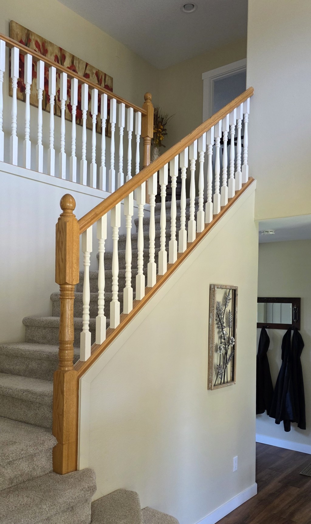 BEFORE: Original staircase before the redesign at the Felida home.
